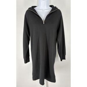 NWTs Gap black quarter-zip sweatshirt dress